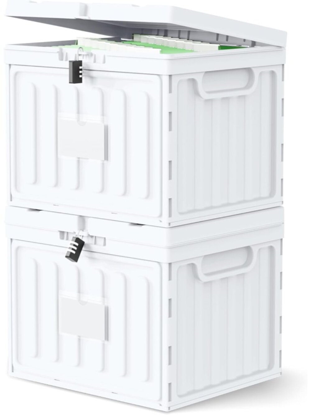 Plastic File Box with Lid for Letter Size Hanging File Folders, Hanging File Fol